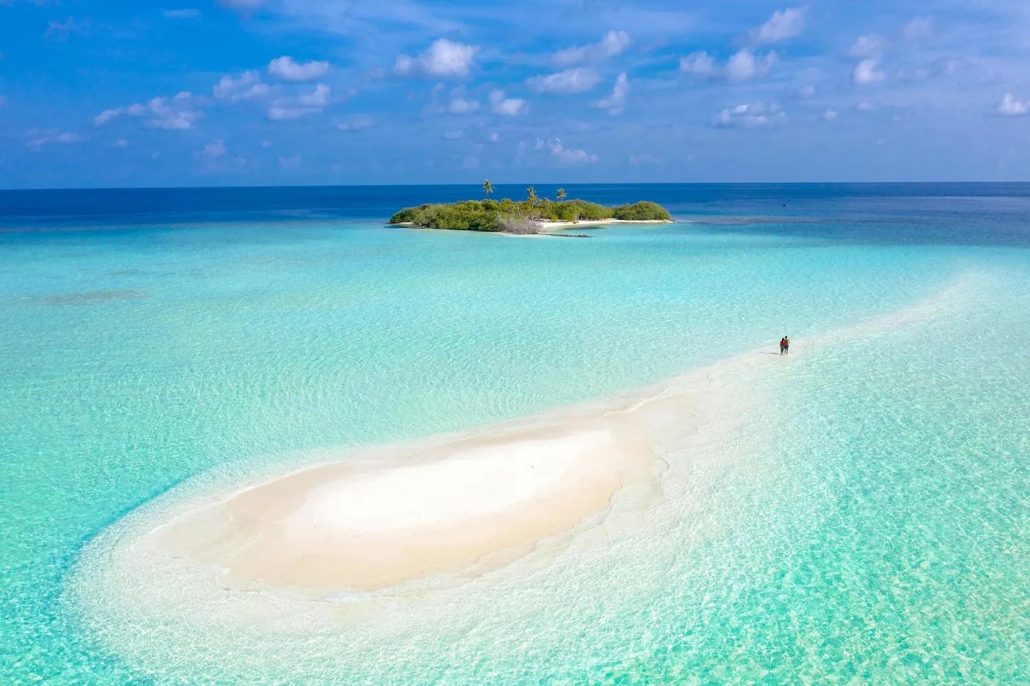 Sandbar in turquoise water near Puerto Plata