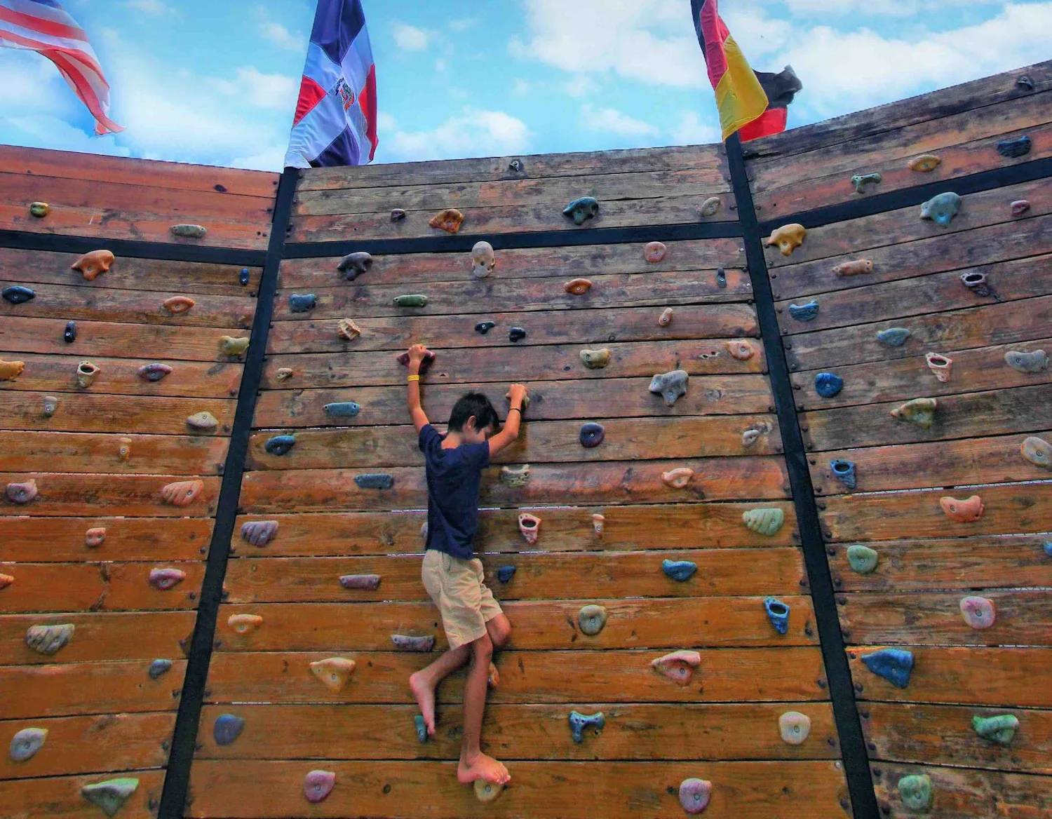 Kids club climbing wall