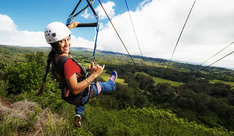 Ziplining at Yasica Adventure Park